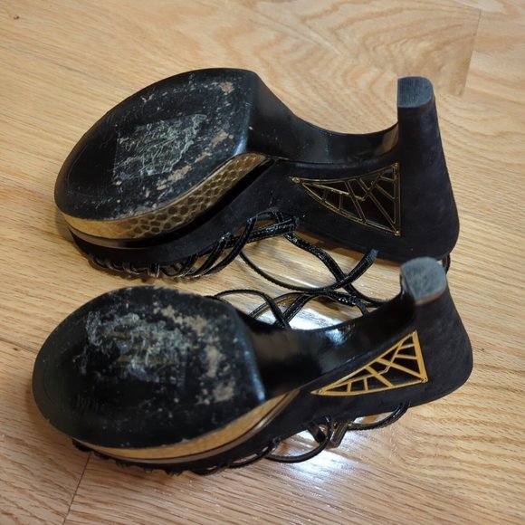 Sam Edelman Tillie Black Platform Sandals 6.5 - Picture 7 of 10